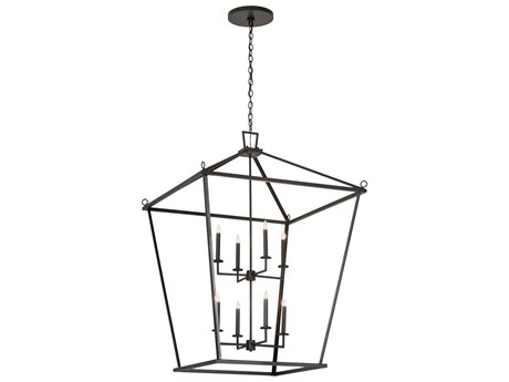 Meyda Kitzi 8-Light Black Candelabra Tiered Chandelier