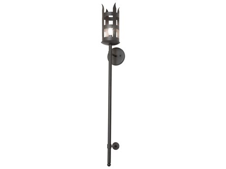Meyda 1-Light Wrought Iron Black Wall Sconce