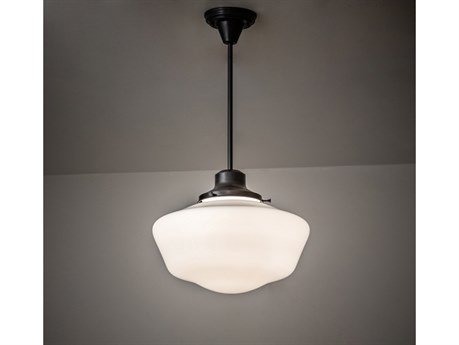 Meyda Revival 1-Light Craftsman Brown Glass Pendant