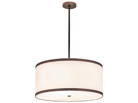 Meyda Cilindro 4-Light Mahogany Bronze Drum Pendant