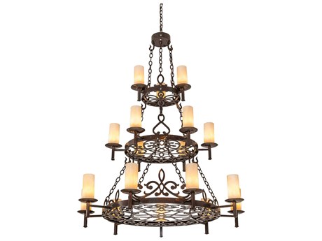 Meyda Newcastle 18-Light8-Light Copper Cylinder Chandelier