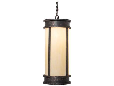 Meyda Wyant 1-Light Golden Bronze Cylinder Mini Pendant
