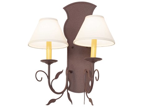 Meyda Bordeaux 2-Light Rust Brown Wall Sconce
