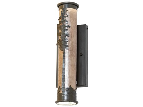 Meyda Tamarack 2-Light Oil Rubbed Bronze Glass Wall Sconce