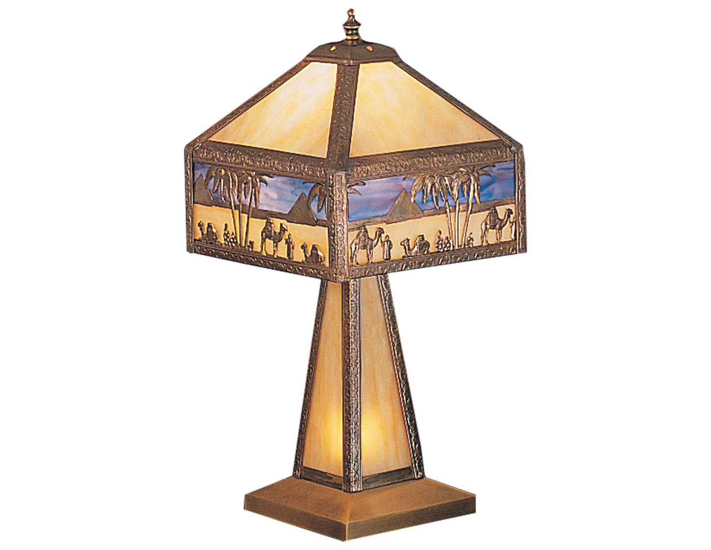 Meyda Tiffany Camel Mission Beige Accent Table Lamp | MY26014