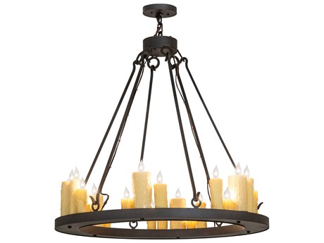Meyda Deina 24-Light Chestnut Brown Candelabra Chandelier
