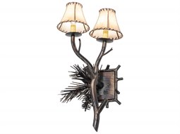 Meyda Pinewood 2-Light Light Burnished Antique Copper Wall