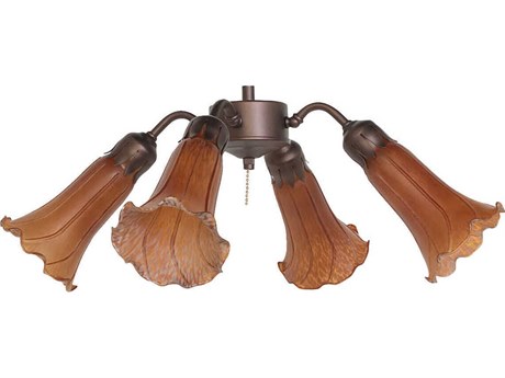 Meyda Pond Lily Tiffany 4 - Light Fan Kit