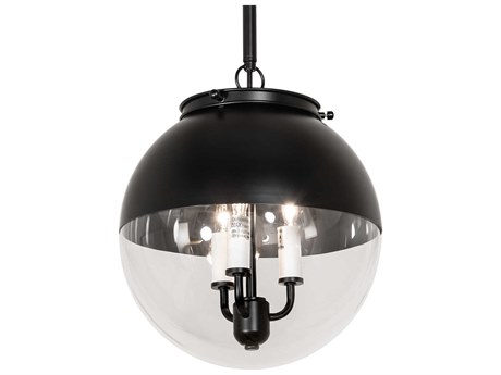 Meyda Bola 3-Light Matte Black Globe Mini Pendant