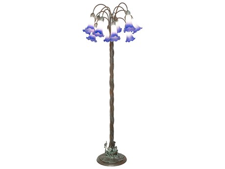 Meyda Pond Lily Bronze Floor Lamp