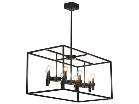 Meyda Kitzi 8-Light Solar Black Island Pendant