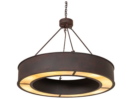 Meyda Loxley 8-Light Copper Metallic Black Cherry Outdoor Hanging Light