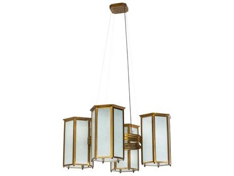 Meyda Affeton 4-Light Transparent Gold Pendant