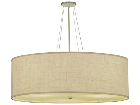 Meyda Cilindro 4-Light Natural Aluminum Silver LED Drum Semi Flush Mount