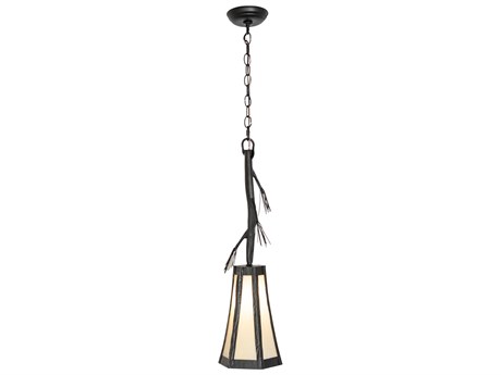 Meyda Lone Pine 1-Light Textured Black Mini Pendant