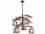 Meyda Pine Branch Valley View 28" Wide 5-Light Timeless Bronze Silver Lantern Chandelier  MY211883