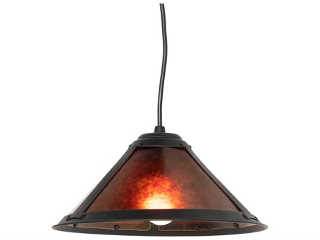 Meyda Sutter 1-Light Mahogany Bronze Mini Pendant