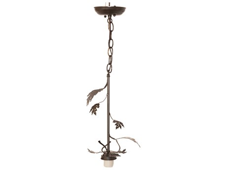 Meyda Oak Leaf 1-Light Timeless Bronze Mini Pendant