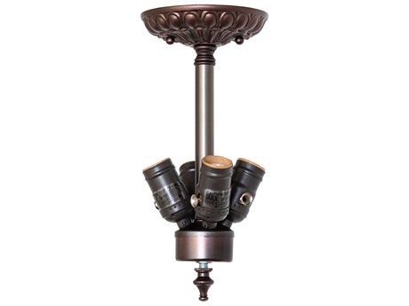 Meyda 4-Light Mahogany Bronze Flush Mount