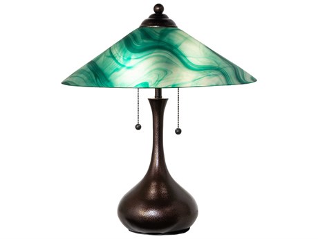 Meyda Metro Mente Swirl Copper Vein Table Lamp