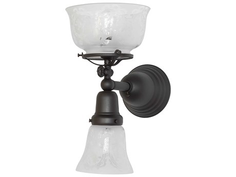 Meyda Revival Gas And Electric 2-Light Mahogany Bronze Wall Sconce