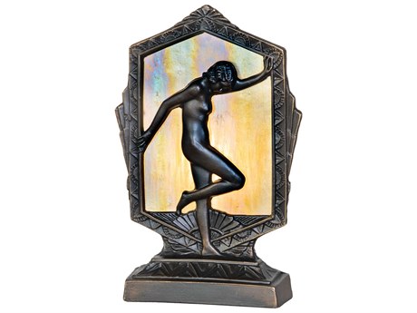 Meyda Posing Deco Lady Antique Brass Table Lamp