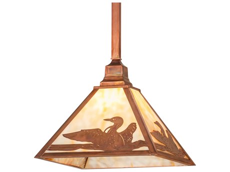 Meyda Loon 1-Light Vintage Copper Pendant