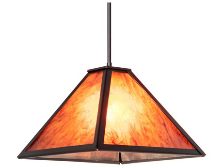 Meyda Mission Prime 1-Light Mahogany Bronze Pendant