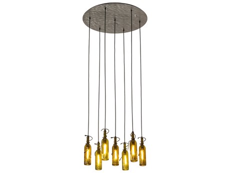 Meyda Tuscan Vineyard 7-Light Textured Black Pendant
