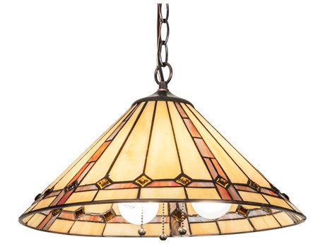 Meyda Belvidere 3-Light Mahogany Bronze Pendant