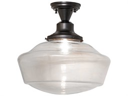 Meyda Revival 1-Light Antique Brass Glass Lantern Mini