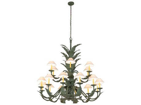 Meyda Tiki 18-Light Avocado Peel Chandelier