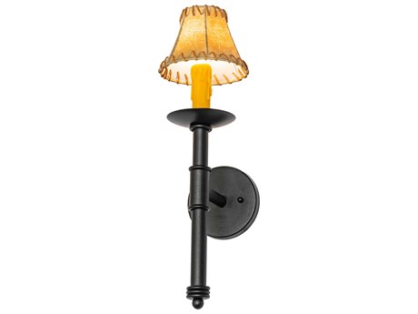Meyda Amada 1-Light Textured Black Traditional Wall Sconce