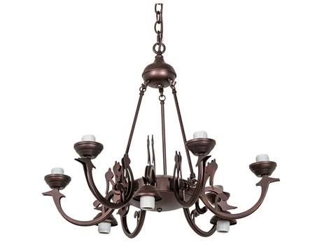 Meyda Mahogany Bronze 9-Light Mahogany Bronze Chandelier