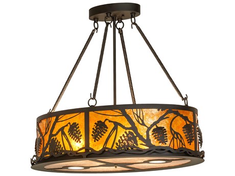 Meyda Pinecone 6-Light Oil Rubbed Bronze Pendant