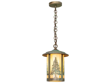 Meyda Fulton 1-Light Verdigris Mini Pendant