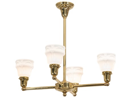Meyda Revival Garland 4-Light Polished Brass Chandelier