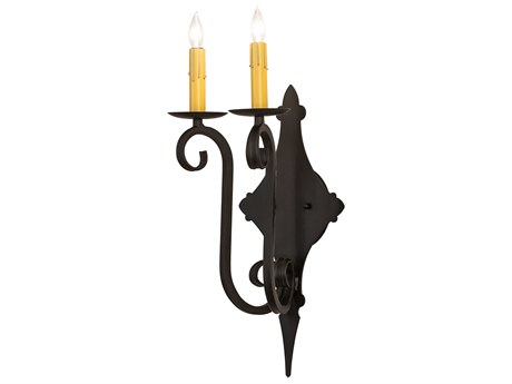 Meyda Angelique 2-Light Oil Rubbed Bronze Traditional Wall Sconce