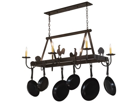 Meyda Barn Animals 6-Light Oil Rubbed Bronze Traditional Island Pendant