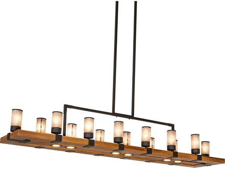 Meyda Grand Terrace 14-Light Oil Rubbed Bronze English Chestnut Island Pendant
