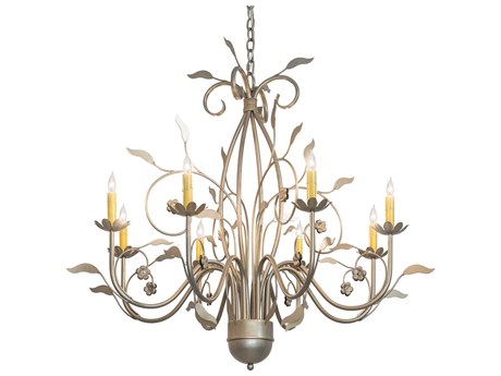 Meyda Bordeaux 8-Light Satin Titanium Gold Traditional Chandelier