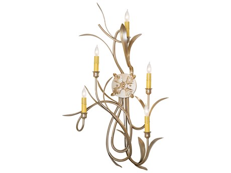 Meyda Roselle 5-Light Champagne Metallic Wall Sconce