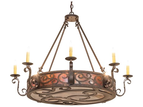 Meyda Delano 8-Light Gilded Tobacco Bronze Traditional Chandelier