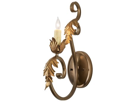 Meyda Josephine 1-Light Black Hills Gold Aztec Traditional Wall Sconce