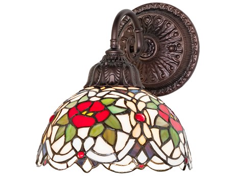 Meyda Renaissance Rose 1-Light Mahogany Bronze Wall Sconce
