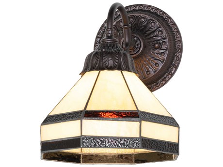 Meyda Topridge 1-Light Bronze Traditional Wall Sconce