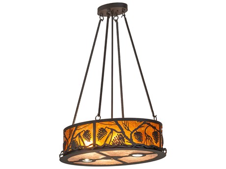 Meyda Pinecone 8-Light Oil Rubbed Bronze Pendant