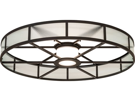 Meyda Smythe Marquee Oil Rubbed Bronze Flush Mount