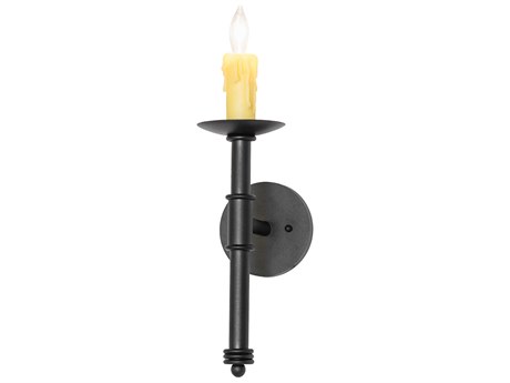 Meyda Amada 1-Light Textured Black Traditional Wall Sconce