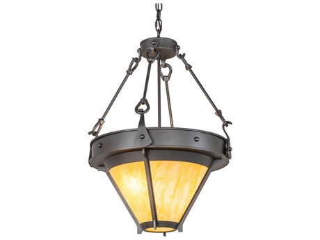Meyda Nehring 3-Light Wrought Iron Bronze Traditional Pendant